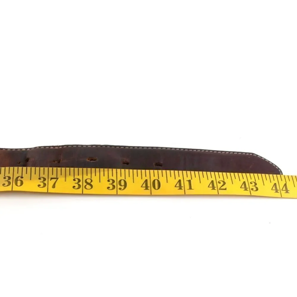 Vintage BROWN GENUINE LEATHER 1 3/8